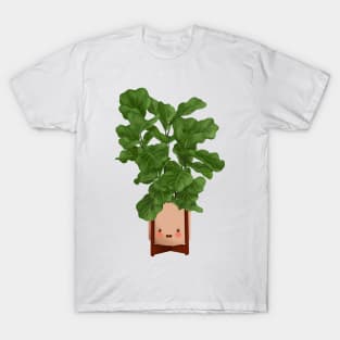 Cute Plant Illustration, Fiddle leaf Fig Illustration T-Shirt